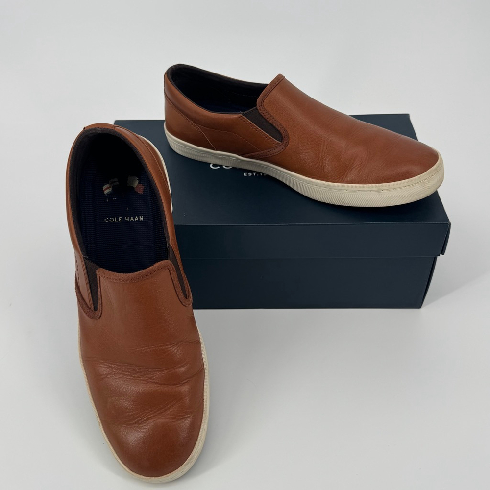 Men's Cole Haan Brown Nantucket Deck Slip-On Loafers 10.5